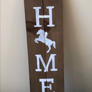14 inch tall HOME Equestrian Wood Sign